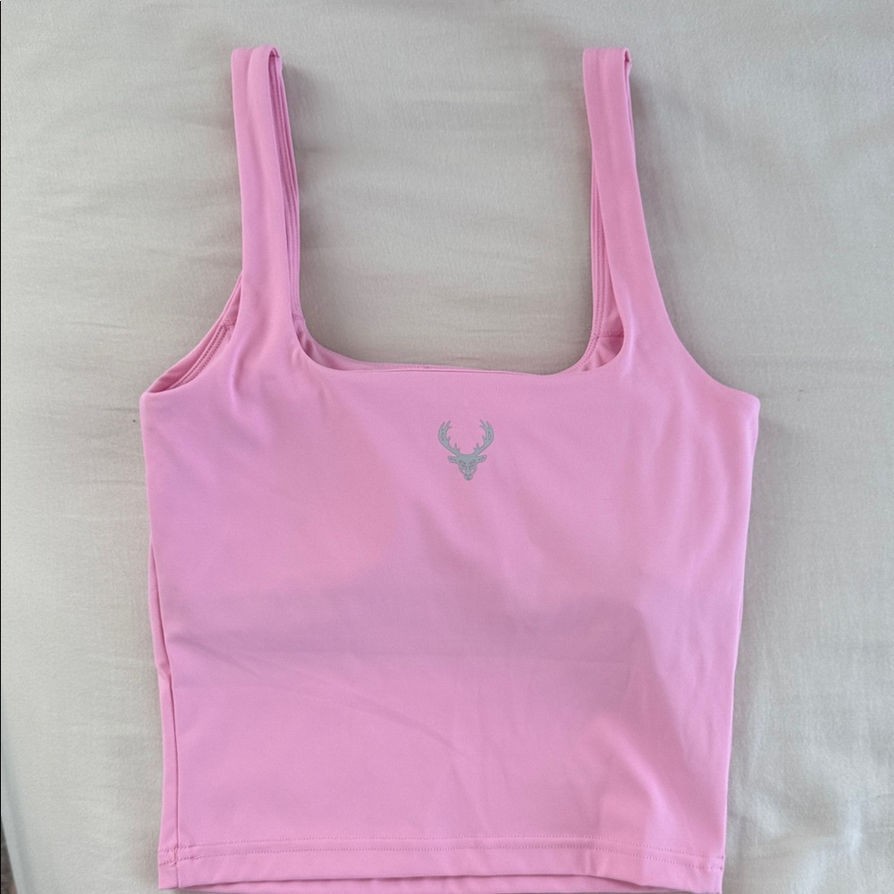 Pink Tank Top with Deer Logo